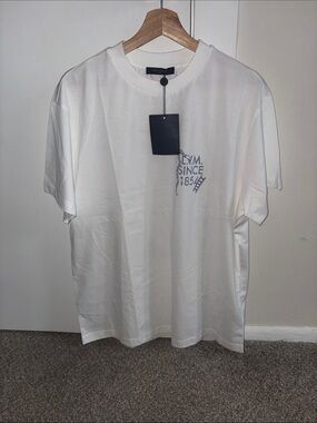 Louis Vuitton White Short Sleeve Logo Tee